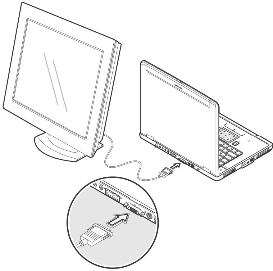 MEDION WIM 2040 - CONNEXION D'UN MONITEUR EXTERNE - 1