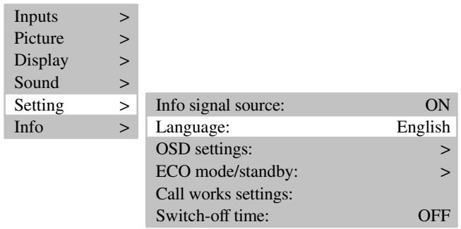 MEDION 42 PLASMA DISPLAY MD 41842 - CHANGING THE OSD LANGUAGE - 1