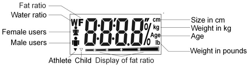 MEDION BODY FAT SCALE MM 10672 - The messages in the display - 1
