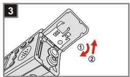 MEDION DIGITAL CAMERA MD 41084 - Einlagen der Batterien - 3