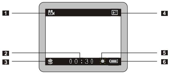 MEDION DIGITAL CAMERA MD 41084 - A informação do ecra LCD - 1