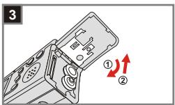 MEDION DIGITAL CAMERA MD 41084 - Inserimento delle batterie - 3