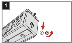 MEDION DIGITAL CAMERA MD 41084 - Einlagen der Batterien - 1