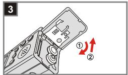 MEDION DIGITAL CAMERA MD 41084 - Loading the battery - 3