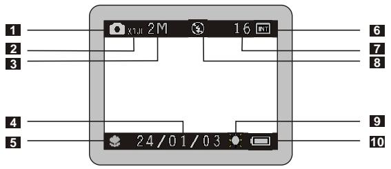 MEDION DIGITAL CAMERA MD 41084 - Informatie op hetLCD-schemm - 1