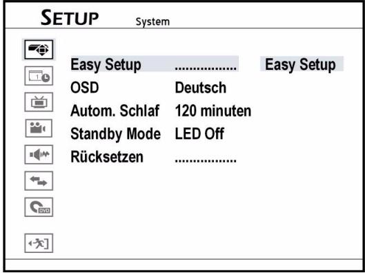MEDION DVD RECORDER MD 82999 - Easy Setup Menu - 1
