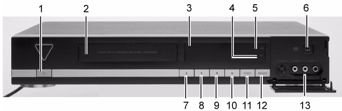 MEDION DVD RECORDER MD 82999 - A készülék előlapja - 1