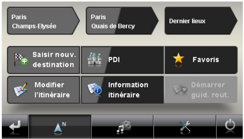 MEDION GOPAL NAVIGATOR 4.1 AE - Fonctionnement de l'écran de menu - 1