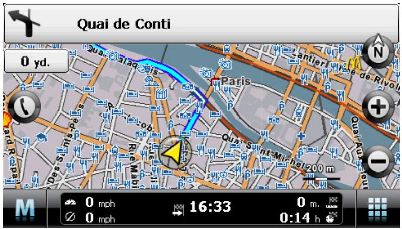 MEDION GOPAL NAVIGATOR 4.1 AE - Démarrage et affichage du guidage routier - 1
