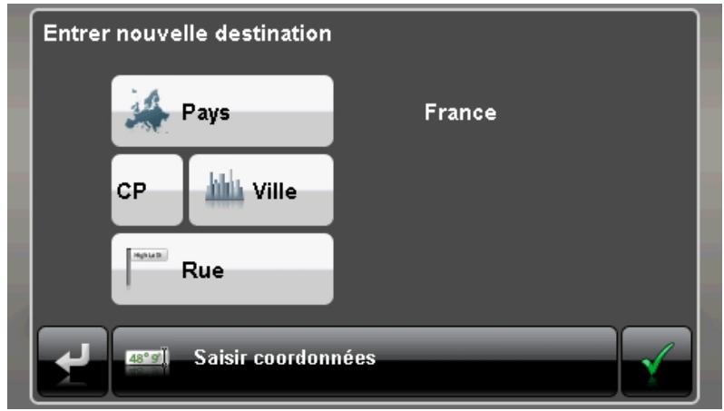 MEDION GOPAL NAVIGATOR 4.1 AE - Saisie manuelle des informations de destination - 1