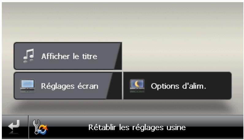 MEDION GOPAL NAVIGATOR 4.1 AE - Ajustage des réglages de l'appareil - 1
