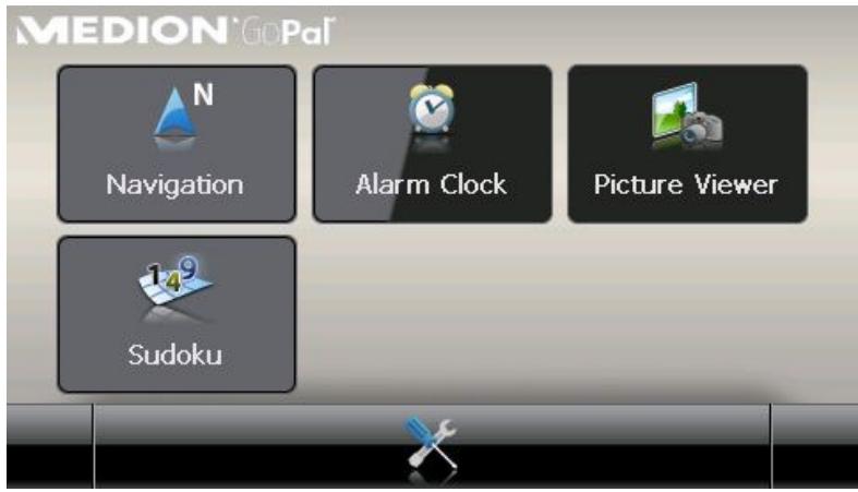 MEDION GOPAL NAVIGATOR 4.5 ME - Fonctionnement de l'écran de menu - 4
