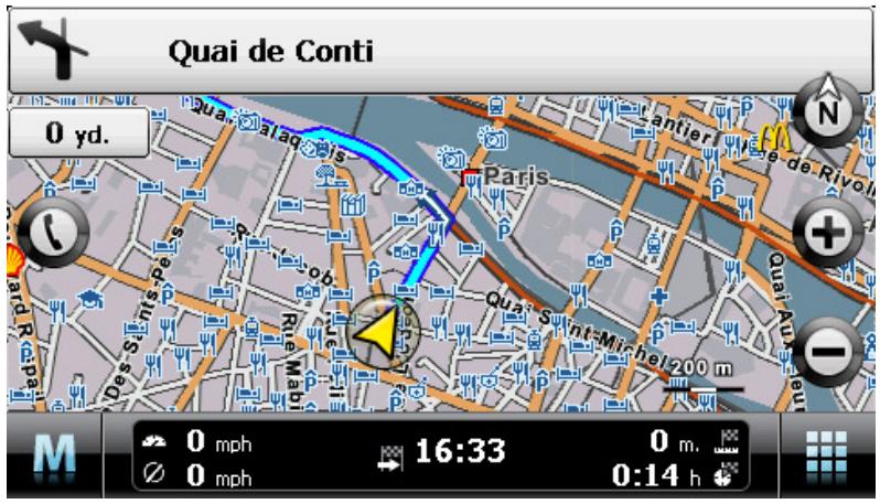 MEDION GOPAL NAVIGATOR 4.5 ME - Démarrage et affichage du guidage routier - 1