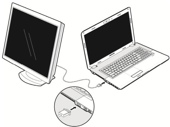 MEDION AKOYA P7624 MD 98920 - Collegamento di un monitor esterno - 1