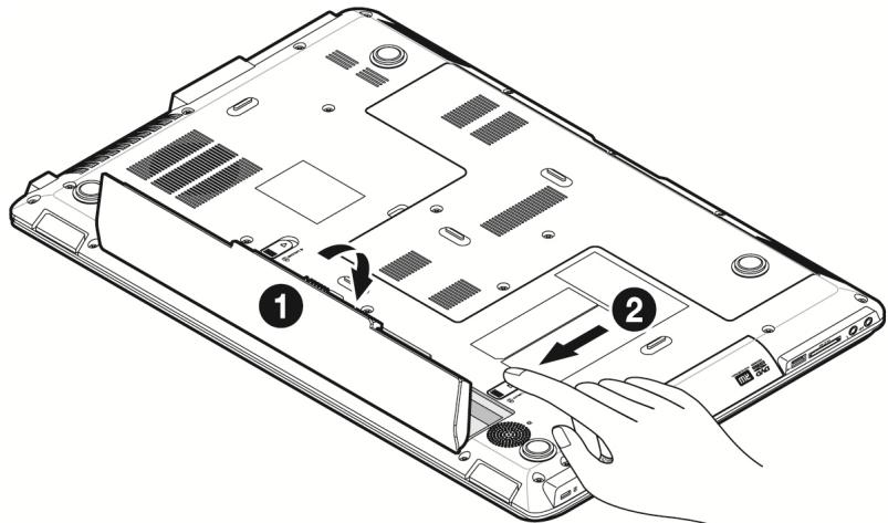 MEDION AKOYA P7624 MD 98920 - Inserimento della batteria - 1