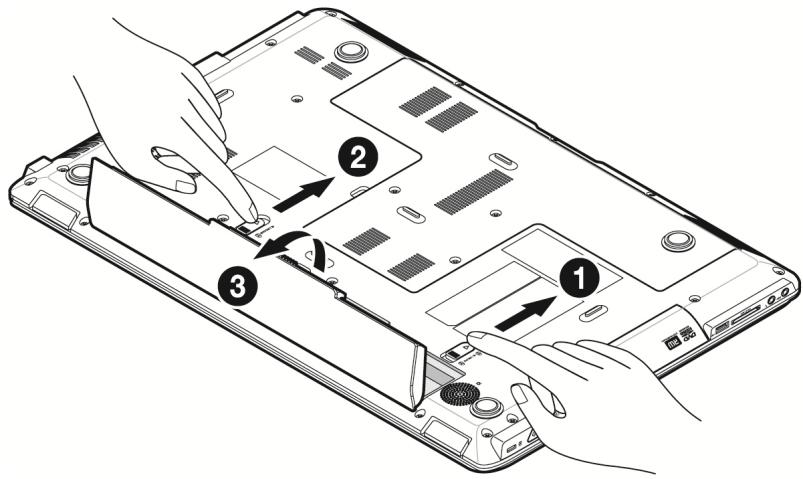 MEDION AKOYA P7624 MD 98920 - Entnehmen des Akkus - 1