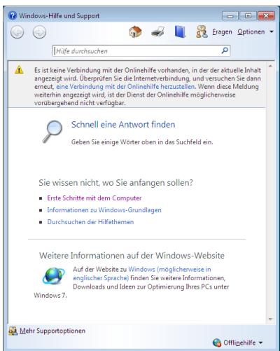 MEDION AKOYA P7624 MD 98920 - Windows® 7 - Hilfe und Support - 2