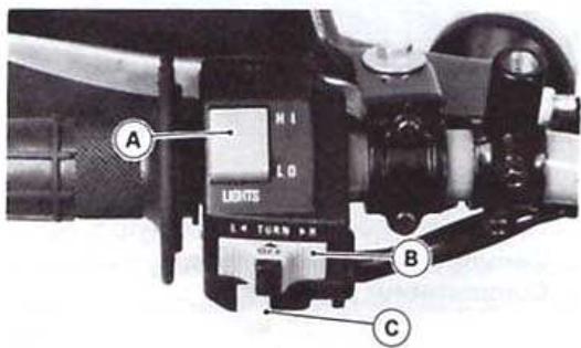KAWASAKI KDX 125SR - Bouton de l'avertisseur sonore - 1