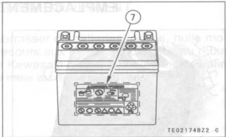 KAWASAKI VERSYS - Emplacement des etiquettes - 3