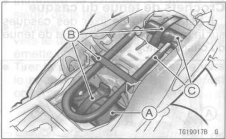 KAWASAKI VERSYS - Trousse à outils / compartiment à antivol en u - 1