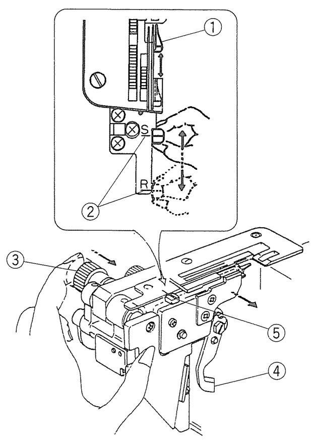 JANOME 204D - Réglage de la largeur de coupe - 1