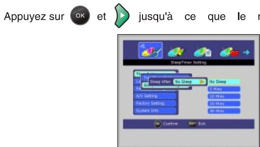 SUPPORTPLUS ADAPTATEUR DVB TNT SP-DVB01D-0920 - Réglage de sommeil (mise en veille automatique) - 1