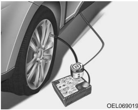 KIA OPTIMA HYBRIDE - Utilisation de la trousse de réparation des pneus - 1