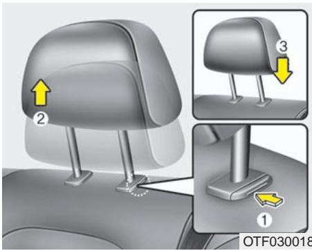 KIA OPTIMA HYBRIDE - Réglage de la hauteur (si équipé) - 1
