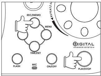 VTECH VT 2456 - Touche de lecture/arrêt 'play/stop' (lecture des messages) - 1