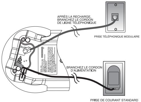 VTECH VT 2456 - Raccord de l'alimentation au socle - 1