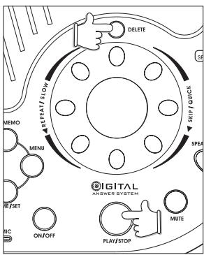 VTECH VT 2456 - Touche de lecture/arrêt 'play/stop' (lecture des messages) - 2