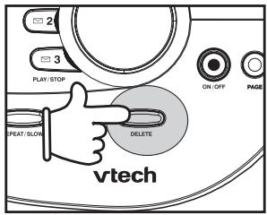 VTECH VT 5867 - Pour effacer votre message d'accueil: - 1