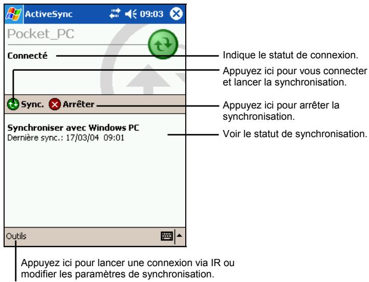 MIO 336BT - Lancer la synchronisation depuis votre pocket PC - 1