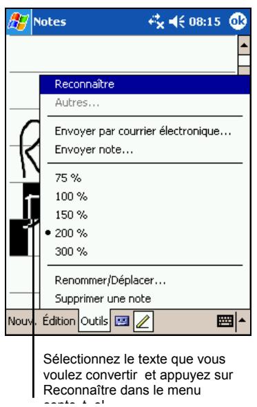 MIO 336BT - Conversion d'un texte écrit en texte - 1