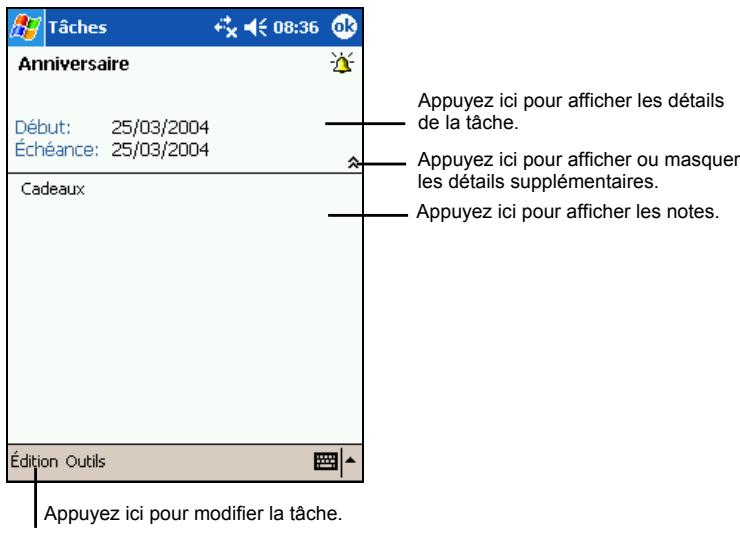 MIO 336BT - Utilisation de l'écran résumé des tâches - 1