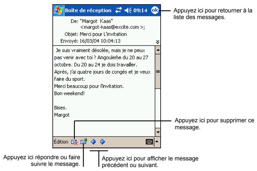 MIO 336BT - Utilisation de la liste des messages - 2