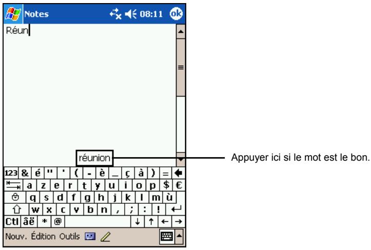 MIO 336BT - Entrée de texte à l'aide du panneau de saisie - 2