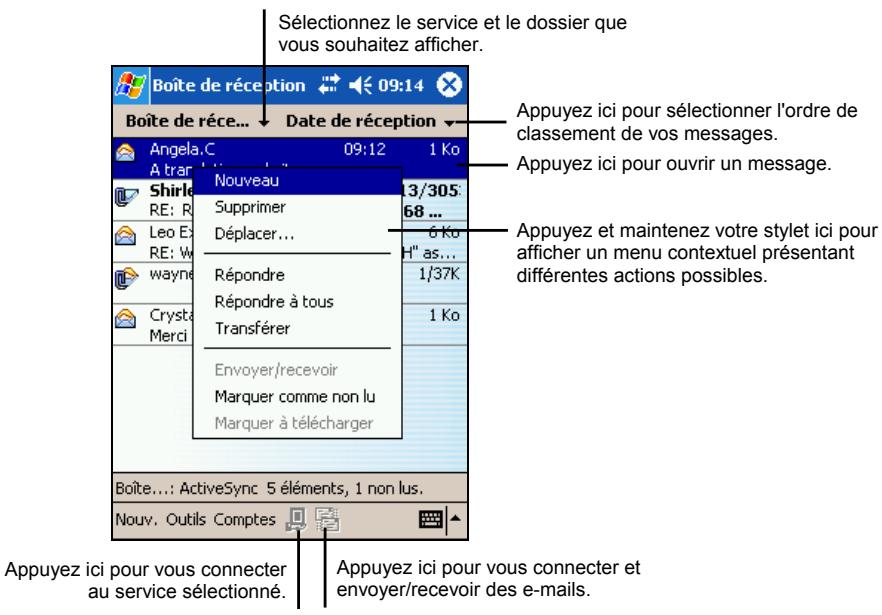 MIO 336BT - Utilisation de la liste des messages - 1