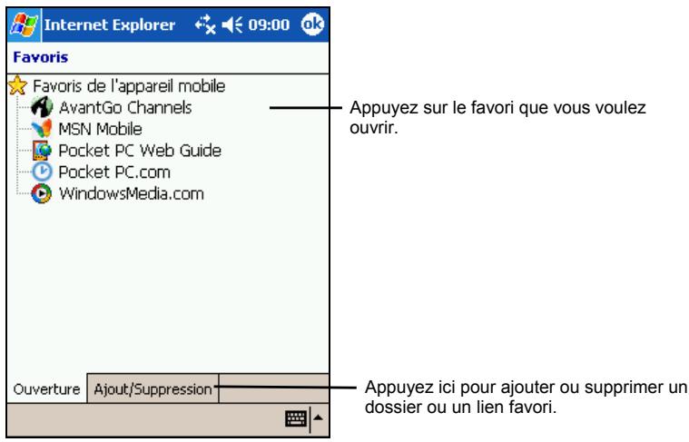 MIO 336BT - Affichage des favoris de l'appareil mobile et des chaînes - 1