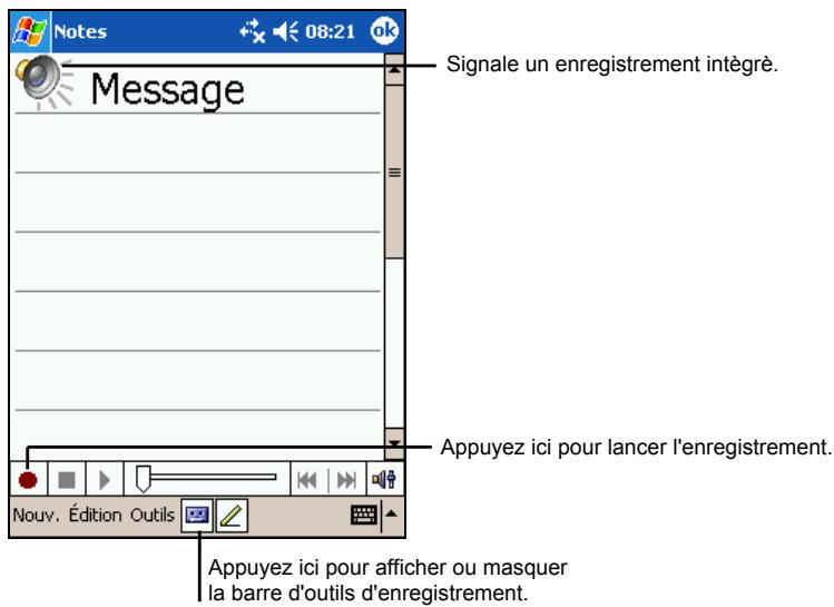 MIO 336BT - Enregistrement d'un message - 1