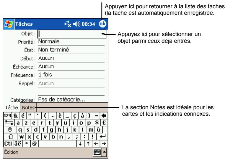 MIO 336BT - Création d'une tâche - 1