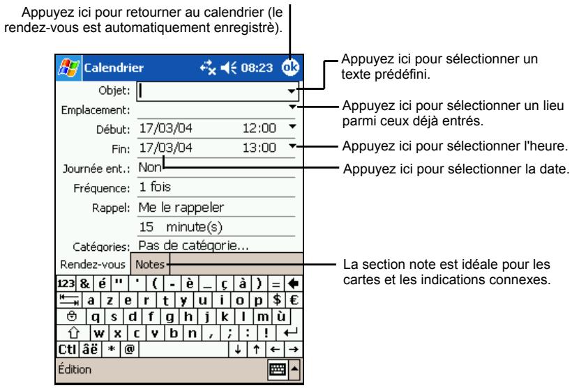 MIO 336BT - Création d'un rendez-vous - 1