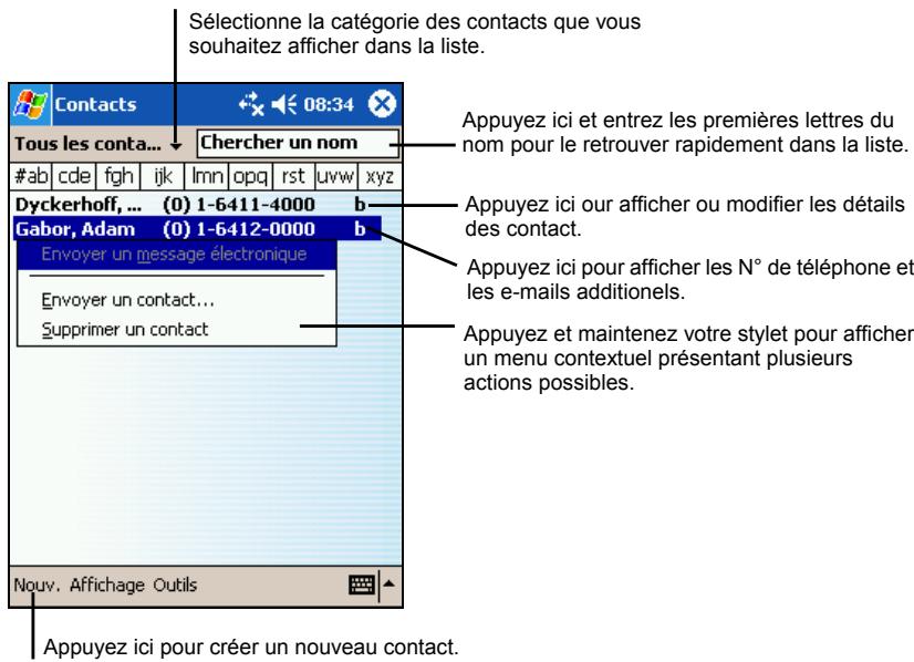 MIO 336BT - Contacts : conservez les coordonnées de vos amis et collègues - 1