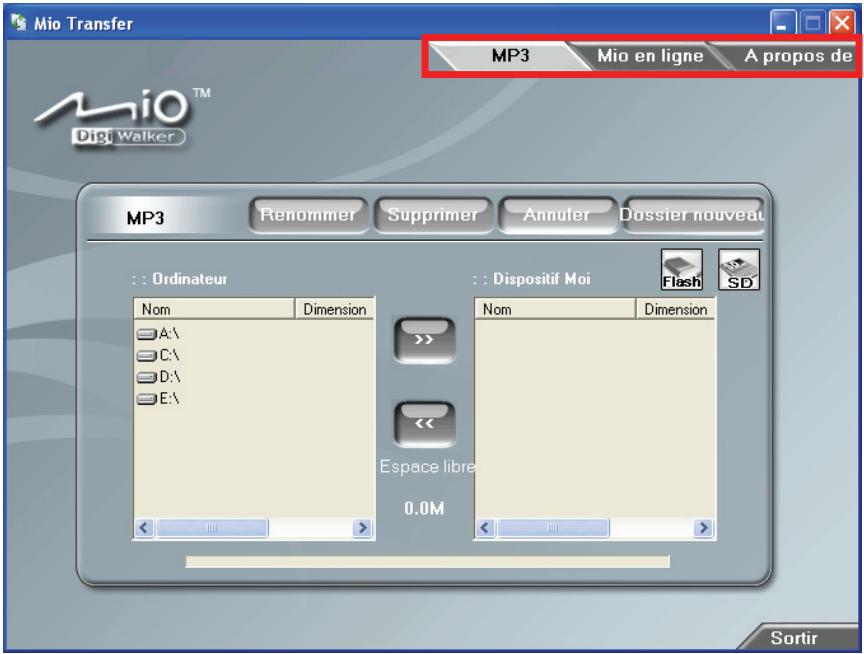 MIO C250 - Cliquez sur installes mio transfer. - 2