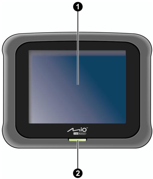 MIO C250 - Éléments de la face avant - 1