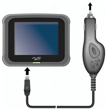 MIO C250 - Connecter le chargeur de voiture - 1
