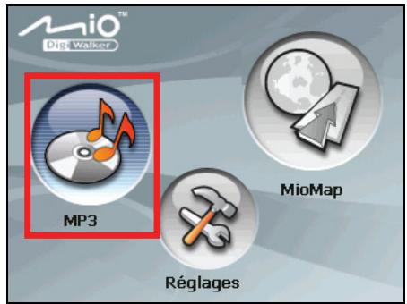 MIO C250 - Démarrer et quitter MP3 player - 1
