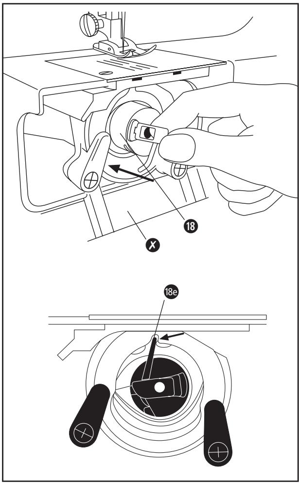 LERVIA KH 4000 AUTOMATIC FREE-ARM SEWING MACHINE - b) Unterfaden einfädeln - 4