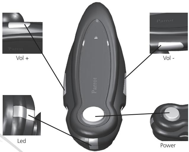 PARROT DRIVER HEADSET - Boutons oreillette - 1