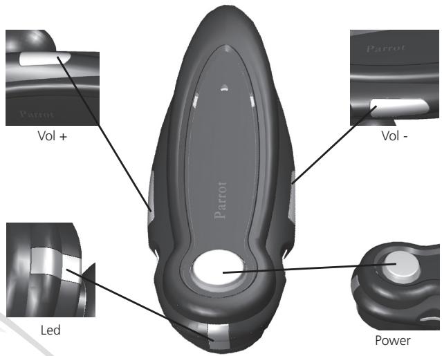 PARROT DRIVER HEADSET - Boton auricular - 1